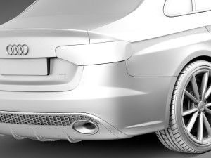 Audi RS4 2013 sedan Modelo 3D