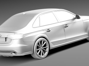 Audi RS4 2013 sedan Modelo 3D