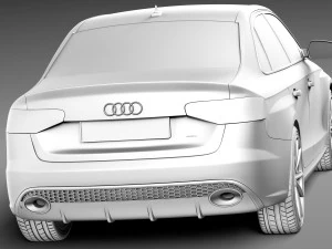 Audi RS4 sedan 2013 3D Model