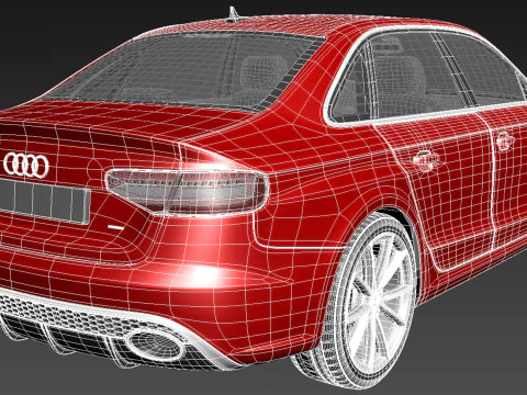 Audi RS4 sedan 2013 3D Model