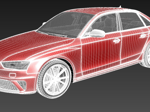 Audi RS4 sedan 2013 Modelo 3D