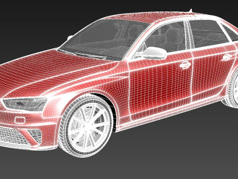 Audi RS4 sedan 2013 3D Model