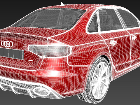 Audi RS4 sedan 2013 Modelo 3D