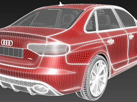Audi RS4 sedan 2013 3D Model