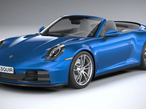 Porsche 911 Carrera Cabriolet 2025 3D Модель