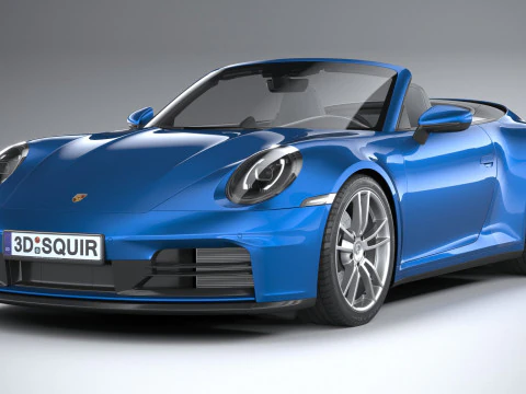 Porsche 911 Carrera Cabriolet 2025 3D Модель