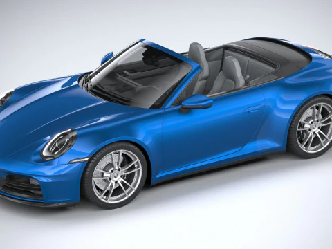Porsche 911 Carrera Cabriolet 2025 3D Модель