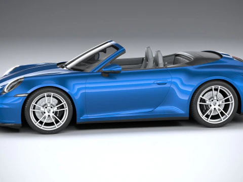Porsche 911 Carrera Cabriolet 2025 3D Модель