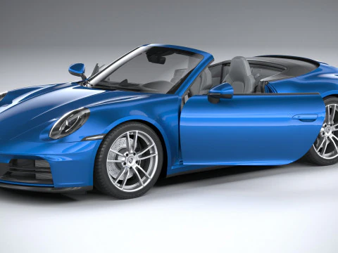 Porsche 911 Carrera Cabriolet 2025 3D Модель