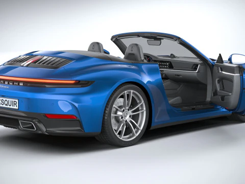 Porsche 911 Carrera Cabriolet 2025 3D Модель