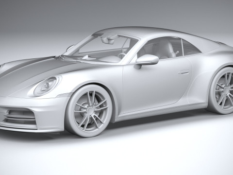 Porsche 911 Carrera Cabriolet 2025 3D 모델