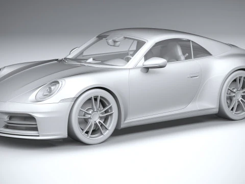 Porsche 911 Carrera Cabriolet 2025 3D Модель