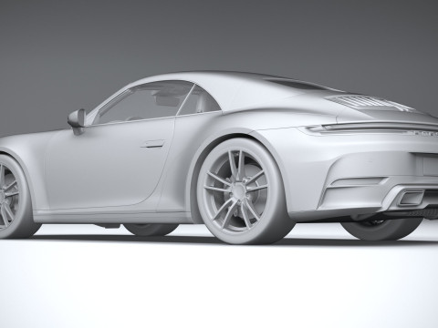 Porsche 911 Carrera Cabriolet 2025 3D 모델