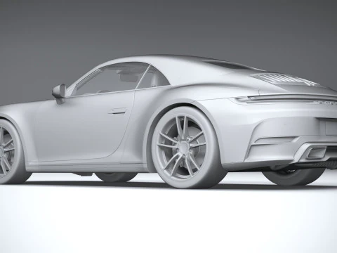 Porsche 911 Carrera Cabriolet 2025 3D Модель