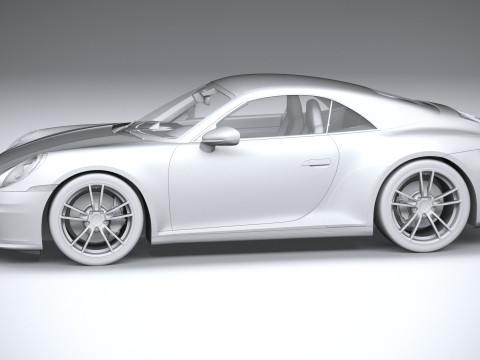 Porsche 911 Carrera Cabriolet 2025 3D 모델
