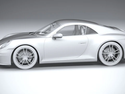 Porsche 911 Carrera Cabriolet 2025 3D Модель