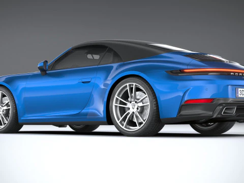Porsche 911 Carrera Cabriolet 2025 3D Модель