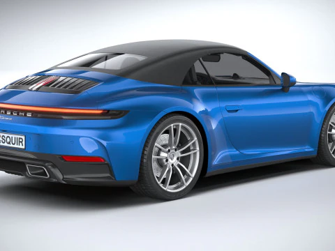 Porsche 911 Carrera Cabriolet 2025 3D Модель