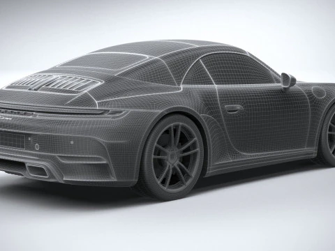 Porsche 911 Carrera Cabriolet 2025 3D Модель