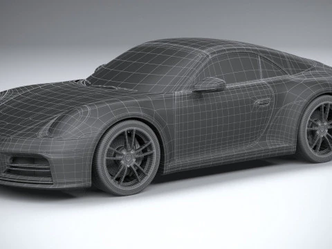 Porsche 911 Carrera Cabriolet 2025 3D Модель
