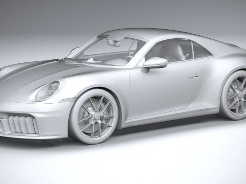 Porsche 911 Carrera GTS Cabriolet 2025 3D Model