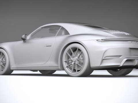 Porsche 911 Carrera GTS Cabriolet 2025 3D Model