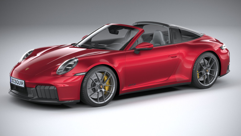 Porsche 911 Targa 4 GTS 2025 3D-Modell .c4d .max .obj .3ds .fbx .stl .blend 