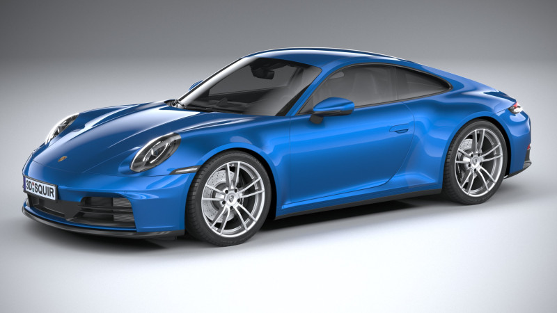 Porsche 911 Carrera 2025 Modelo 3D .c4d .max .obj .3ds .fbx .stl .blend 