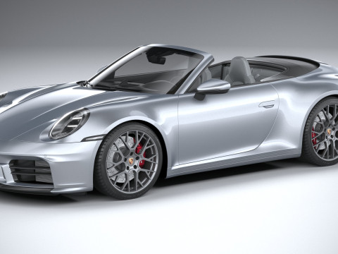 Porsche 911 Carrera Cabriolet Aerokit 2025 3D Model