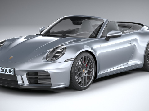 Porsche 911 Carrera Cabriolet Aerokit 2025 3D Model