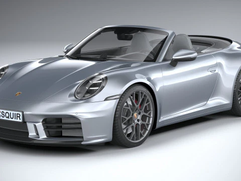 Porsche 911 Carrera Cabriolet Aerokit 2025 Model 3D