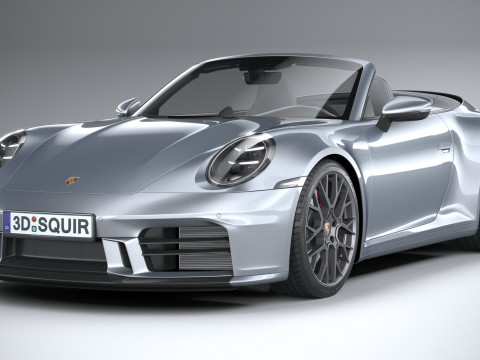 Porsche 911 Carrera Cabriolet Aerokit 2025 3D Model