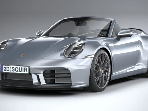 Porsche 911 Carrera Cabriolet Aerokit 2025 Model 3D