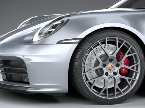 Porsche 911 Carrera Cabriolet Aerokit 2025 3D Model