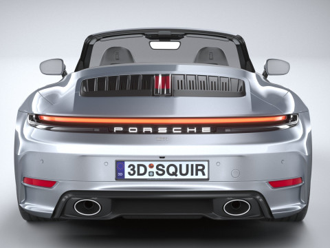 Porsche 911 Carrera Cabriolet Aerokit 2025 3D Model
