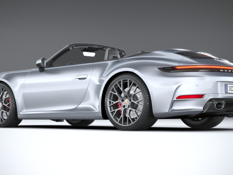 Porsche 911 Carrera Cabriolet Aerokit 2025 3D Model