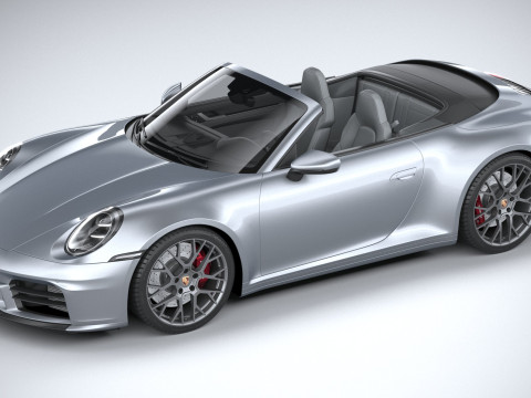 Porsche 911 Carrera Cabriolet Aerokit 2025 3D Model