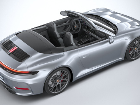 Porsche 911 Carrera Cabriolet Aerokit 2025 3D Model