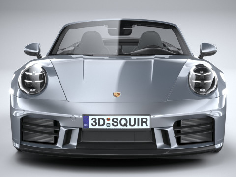 Porsche 911 Carrera Cabriolet Aerokit 2025 3D Model