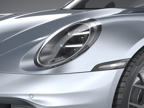 Porsche 911 Carrera Cabriolet Aerokit 2025 3D Model
