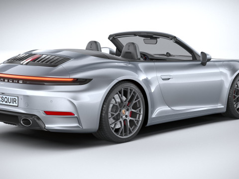 Porsche 911 Carrera Cabriolet Aerokit 2025 3D Model