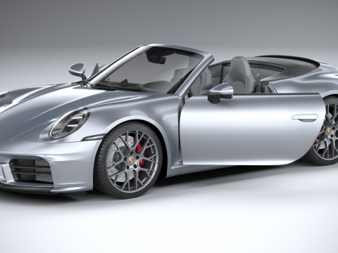 Porsche 911 Carrera Cabriolet Aerokit 2025 3D Model