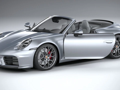 Porsche 911 Carrera Cabriolet Aerokit 2025 Model 3D