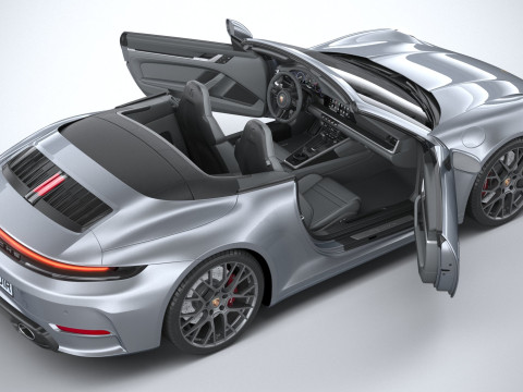Porsche 911 Carrera Cabriolet Aerokit 2025 3D Model