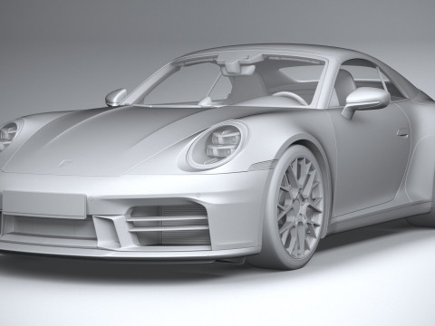 Porsche 911 Carrera Cabriolet Aerokit 2025 3D Model