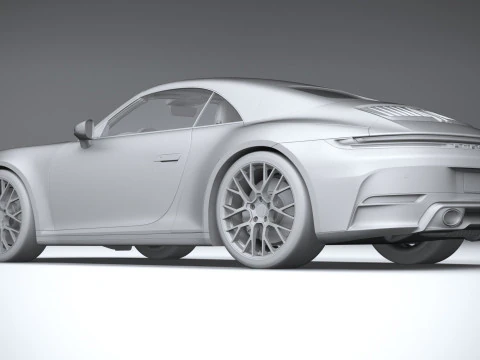 Porsche 911 Carrera Cabriolet Aerokit 2025 Model 3D