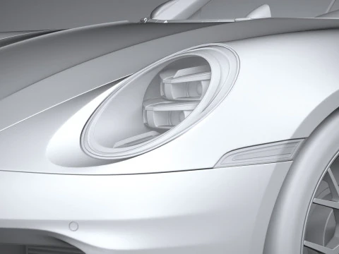 Porsche 911 Carrera Cabriolet Aerokit 2025 Model 3D