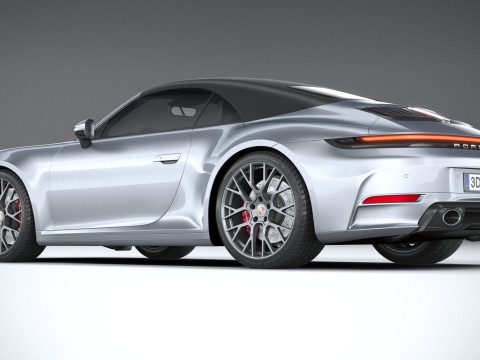 Porsche 911 Carrera Cabriolet Aerokit 2025 3D Model