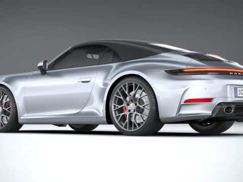 Porsche 911 Carrera Cabriolet Aerokit 2025 Model 3D