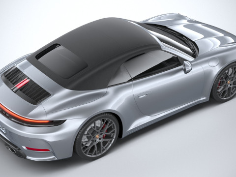 Porsche 911 Carrera Cabriolet Aerokit 2025 3D Model